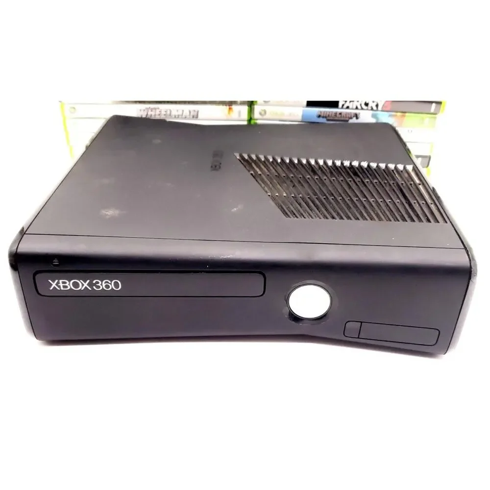 Microsoft Xbox 360 S Console - Black (1439) 250GB Drive & 34 Games SYSTEM WORKS
